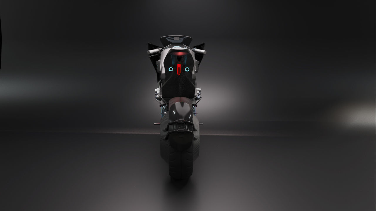 Sci Fi futuristic motorcycle 3D model_8