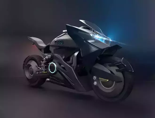 Sci Fi futuristic motorcycle 3D model