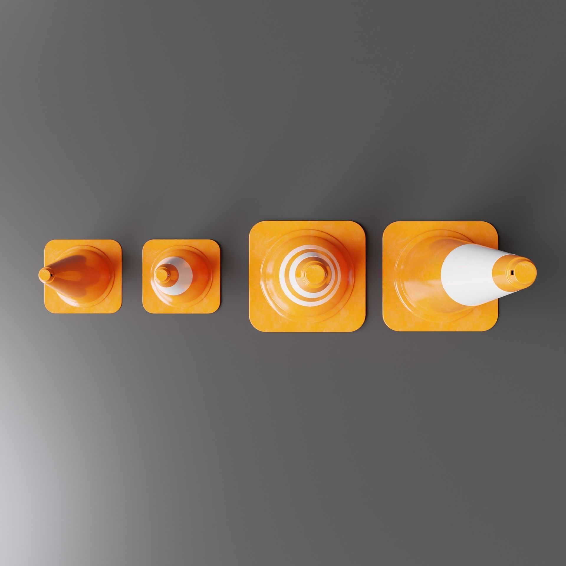 Cones Pack 002 3D model_4