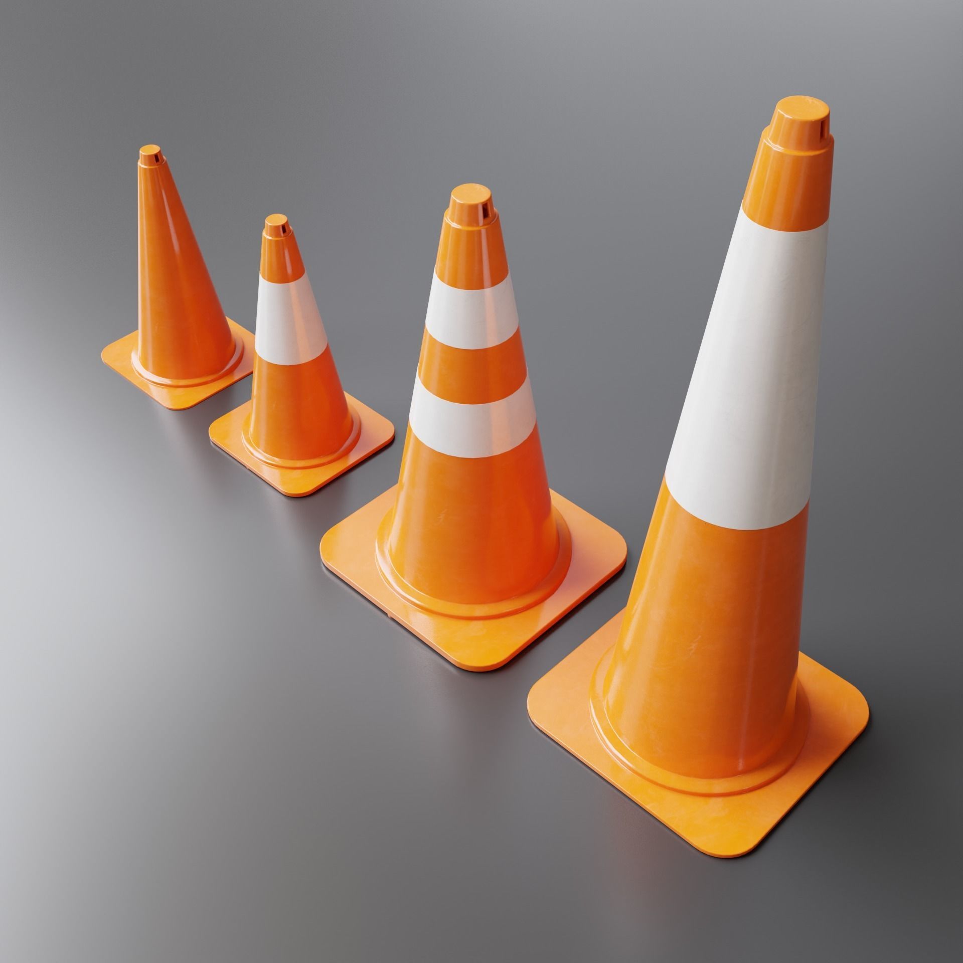 Cones Pack 002 3D model_3
