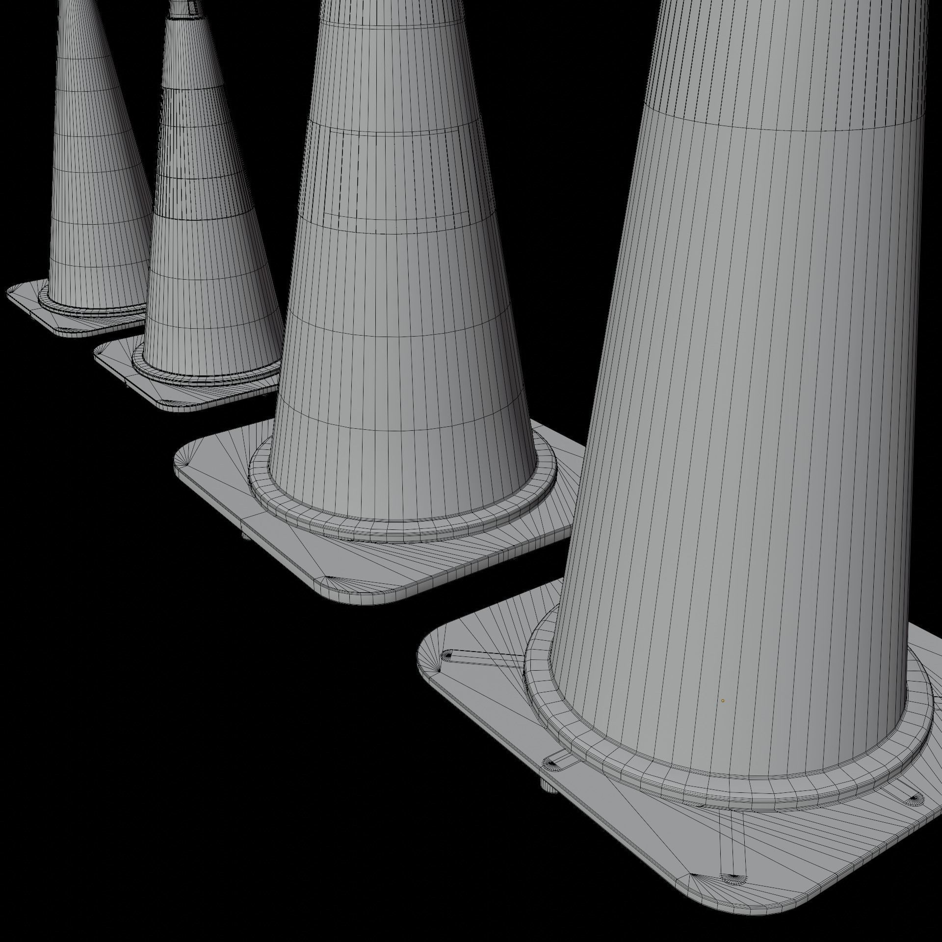 Cones Pack 002 3D model_9