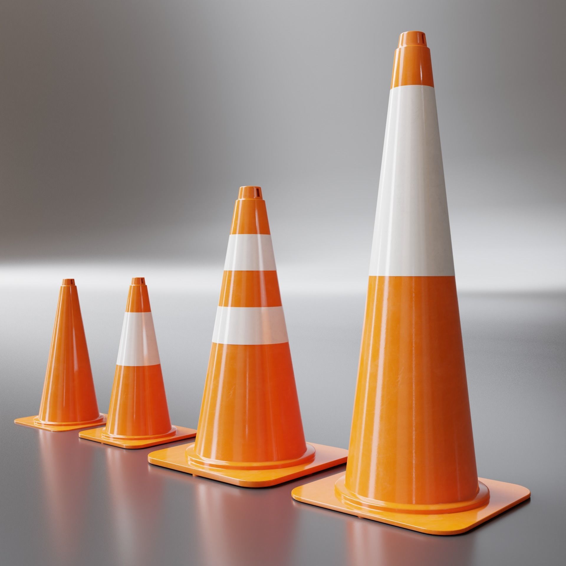 Cones Pack 002 3D model_5