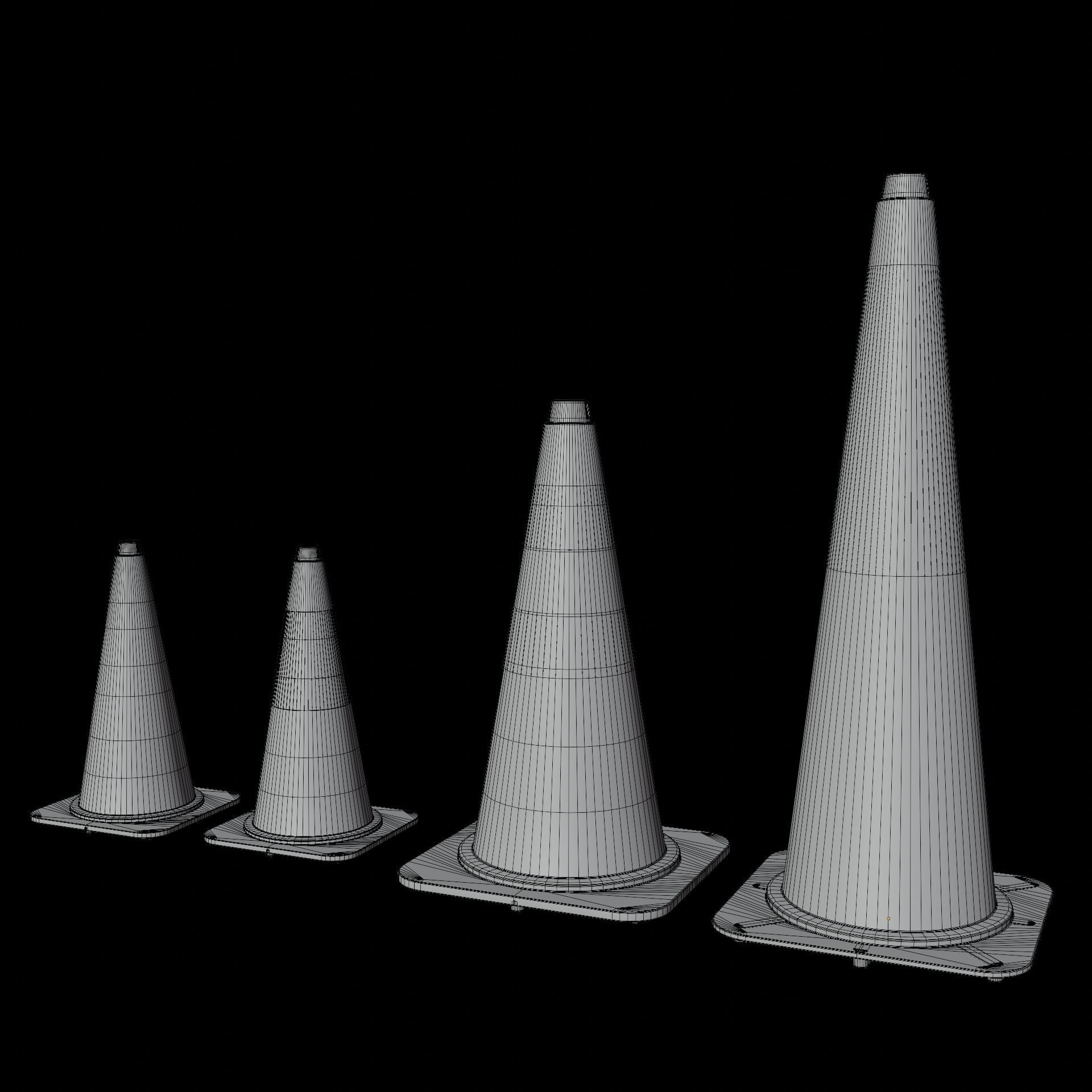 Cones Pack 002 3D model_7