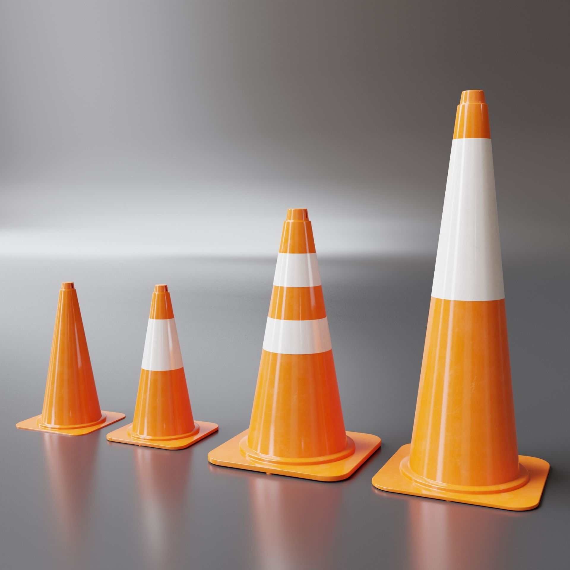 Cones Pack 002 3D model_1