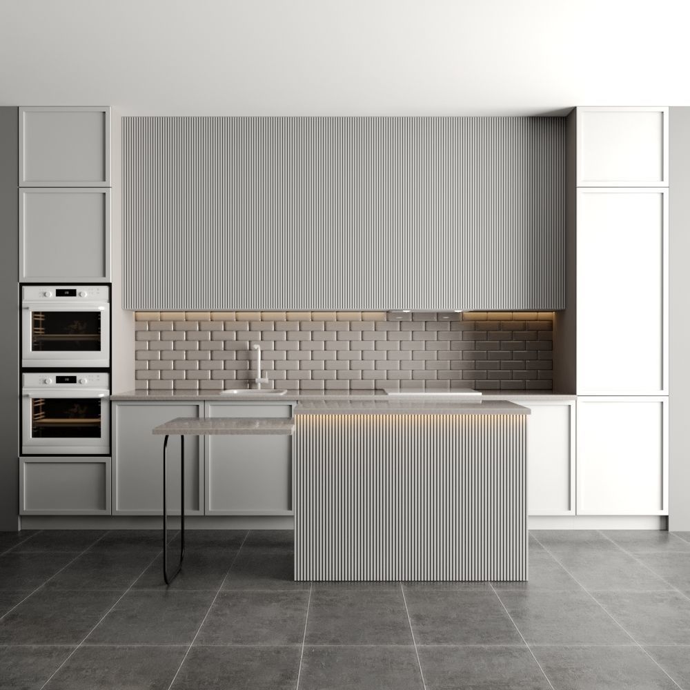 modern kitchen 3D model_1