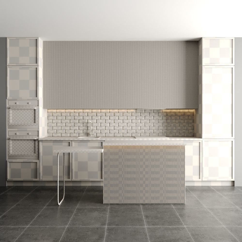 modern kitchen 3D model_4