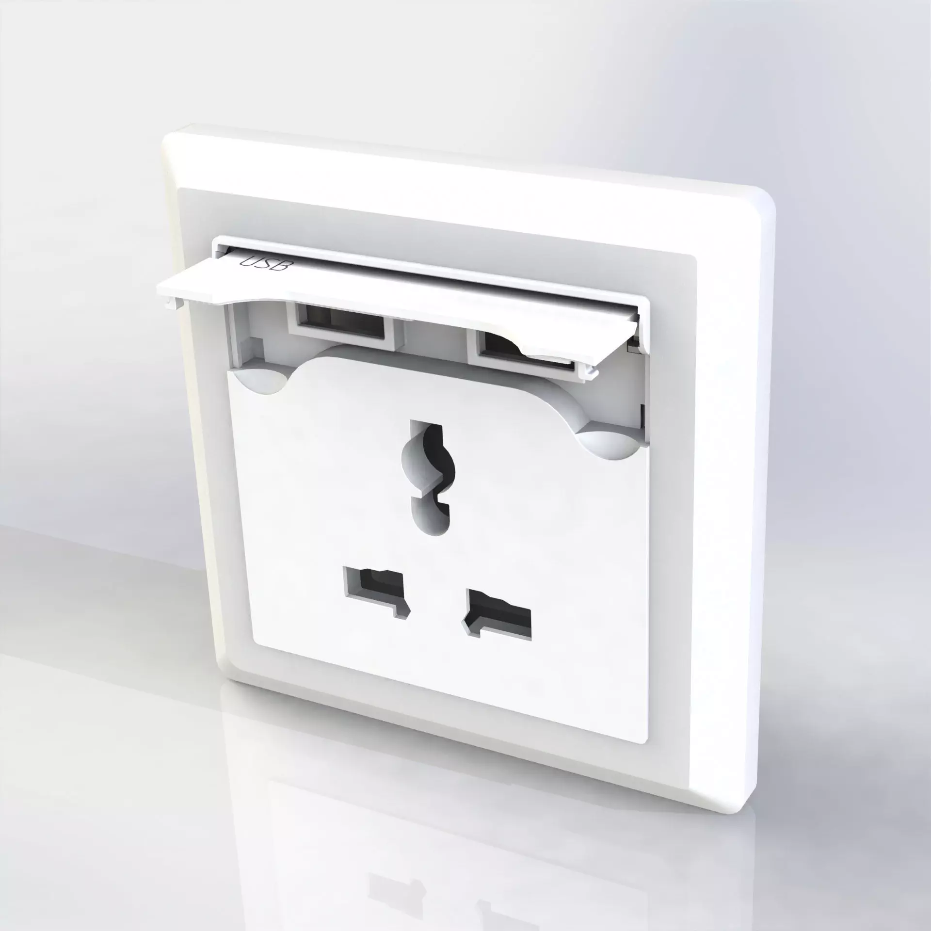 Universal Power Socket 3D print model