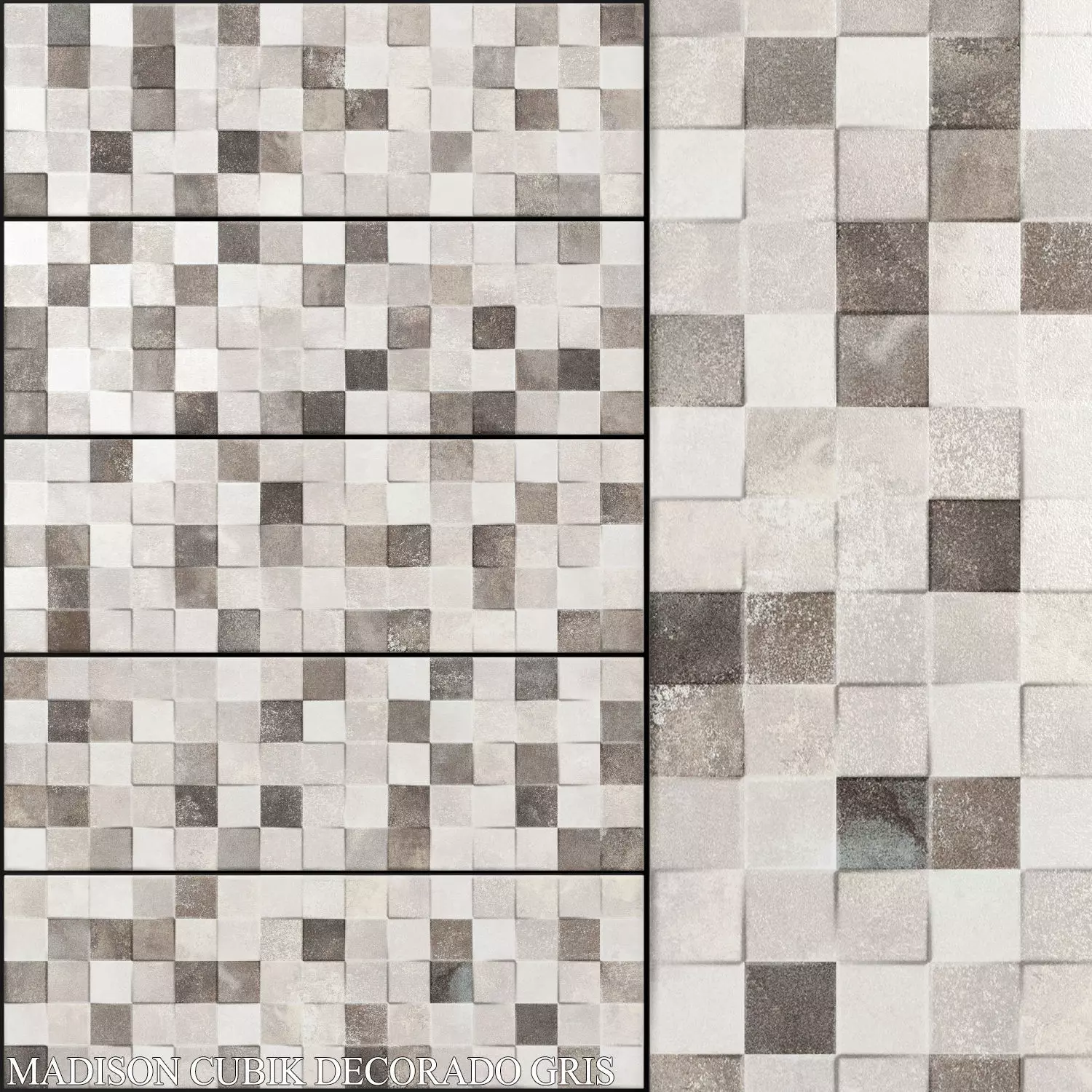 Keros Decorado Madison Cubik Gris 3D model_0