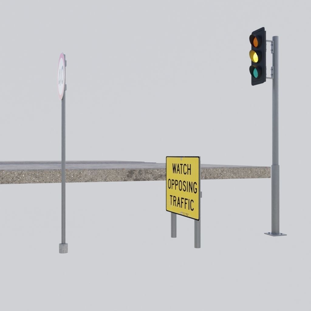 CITY STREET SCENE WITH ALL THE ASSET Low-poly 3D model_47