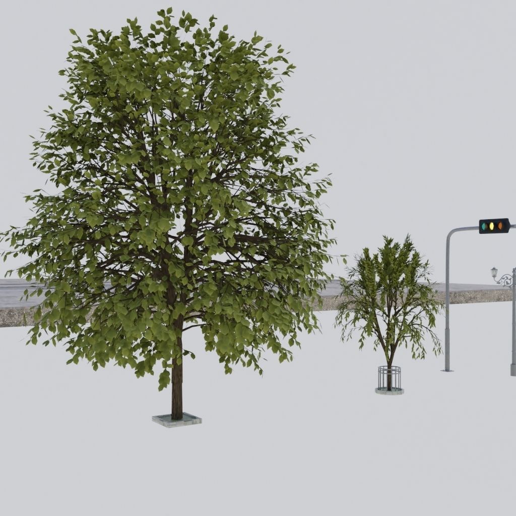 CITY STREET SCENE WITH ALL THE ASSET Low-poly 3D model_39