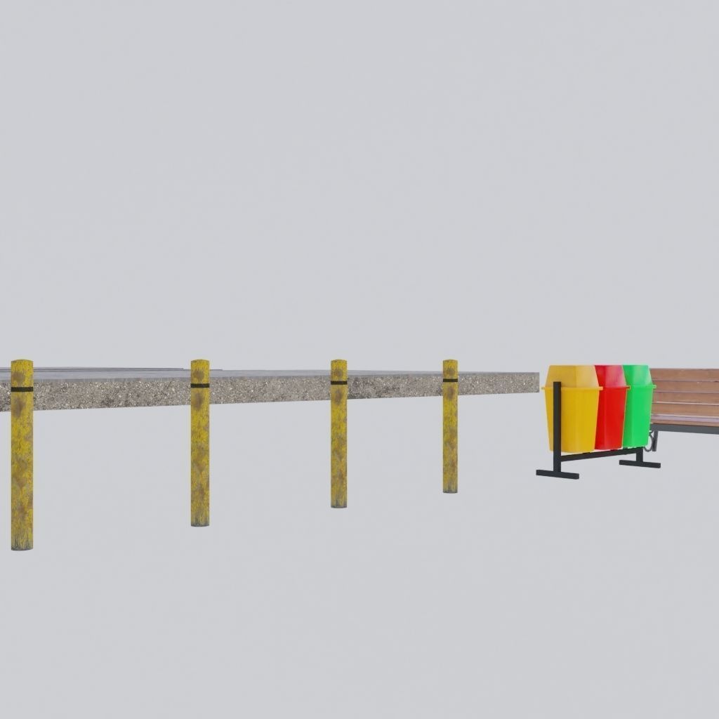 CITY STREET SCENE WITH ALL THE ASSET Low-poly 3D model_42