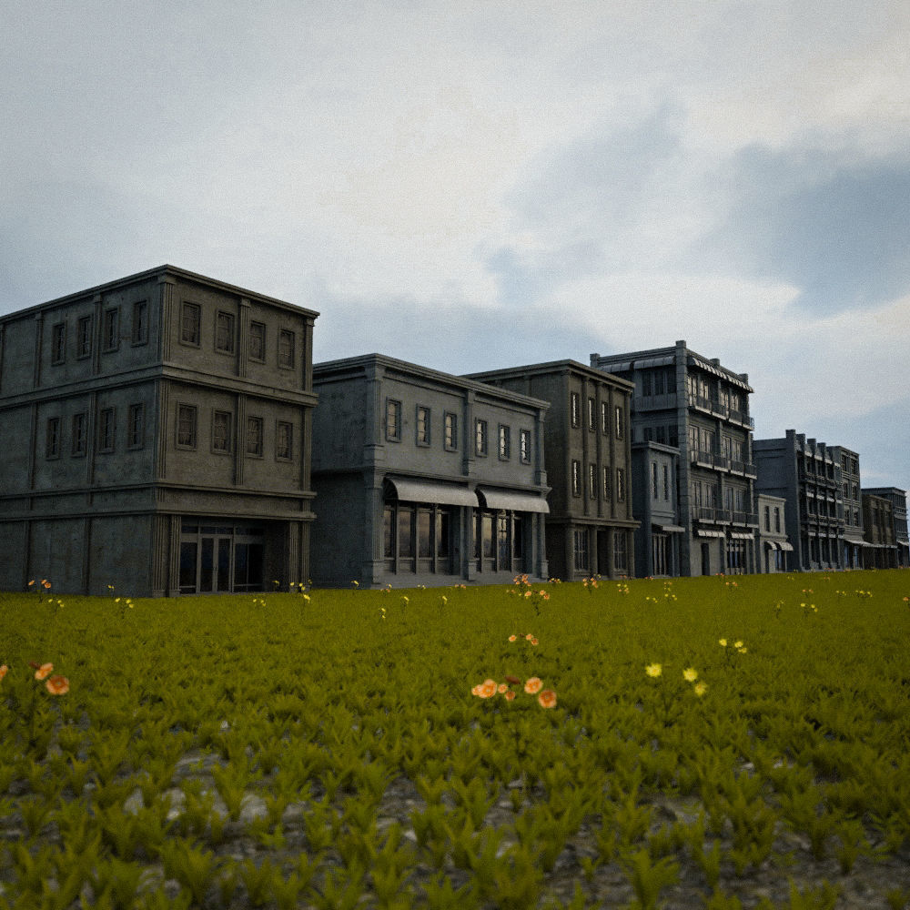 CITY STREET SCENE WITH ALL THE ASSET Low-poly 3D model_36