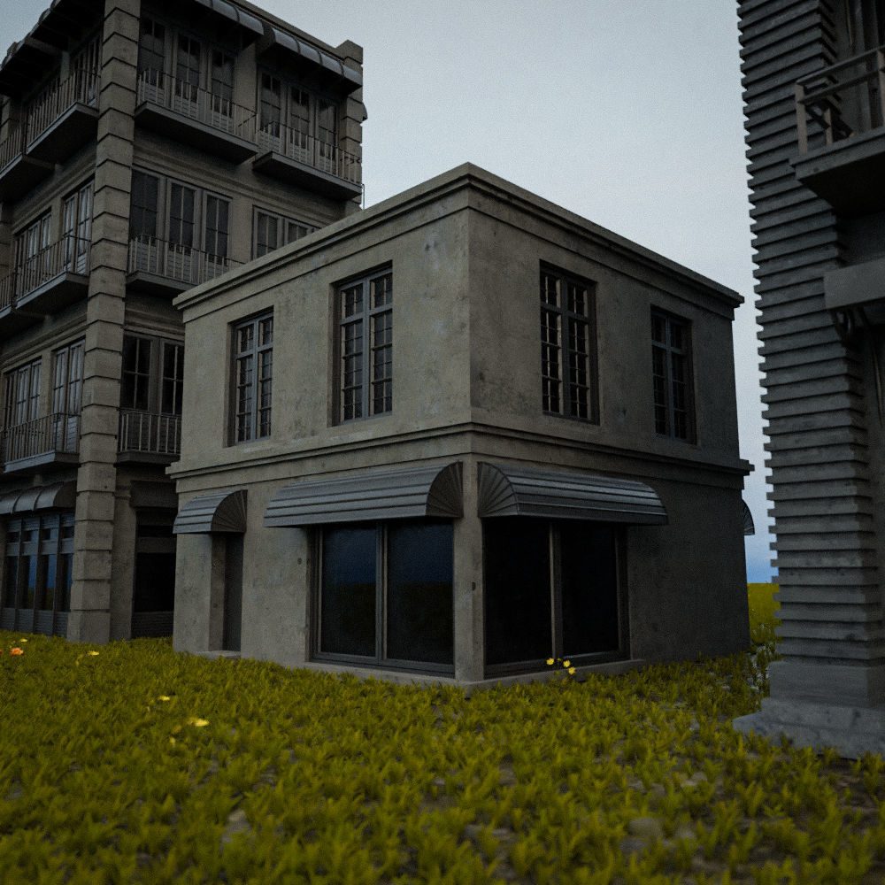 CITY STREET SCENE WITH ALL THE ASSET Low-poly 3D model_34