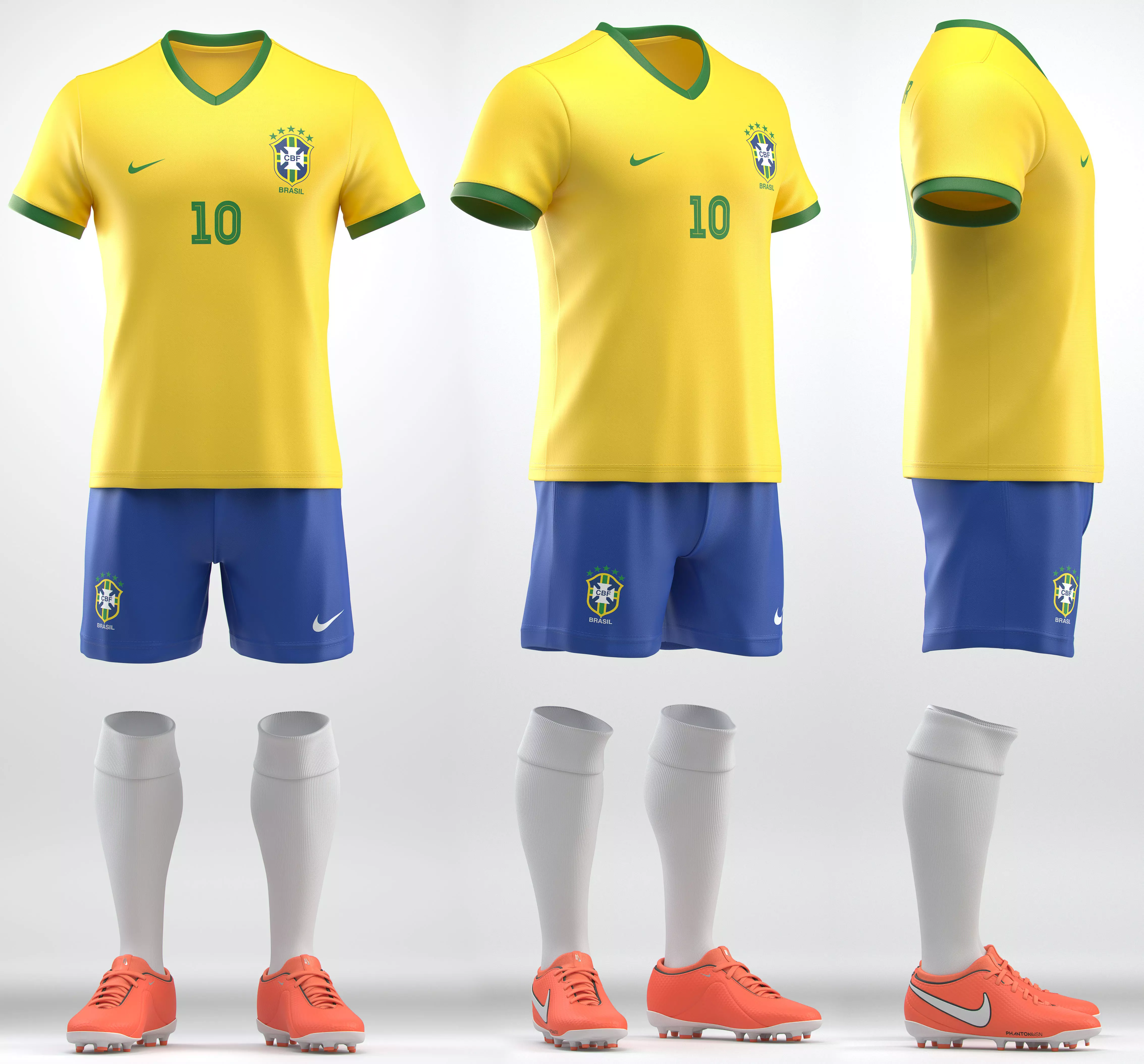 Soccer team uniform 3D model