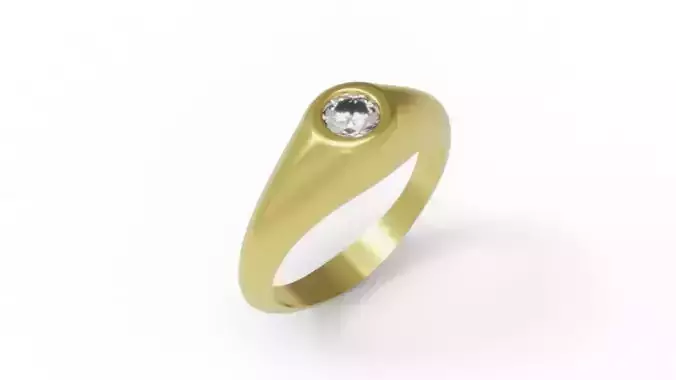 One gem diamond ring