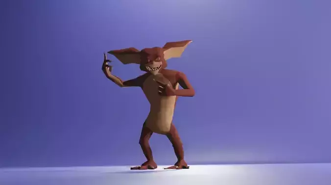 Rigged Lowpoly Male Character - Gremlin