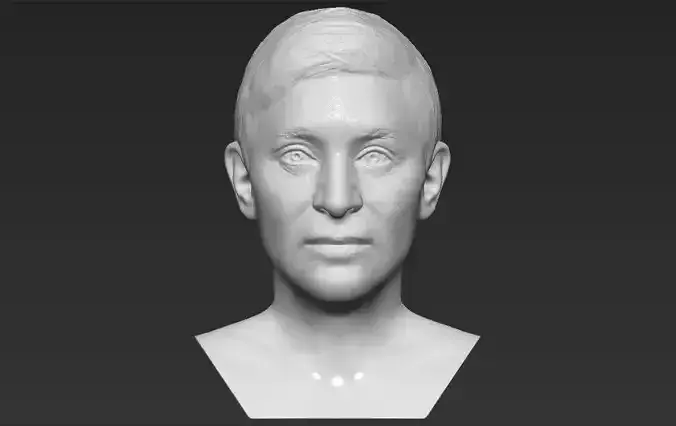 Ellen Degeneres bust 3D printing ready stl obj formats 3D print model