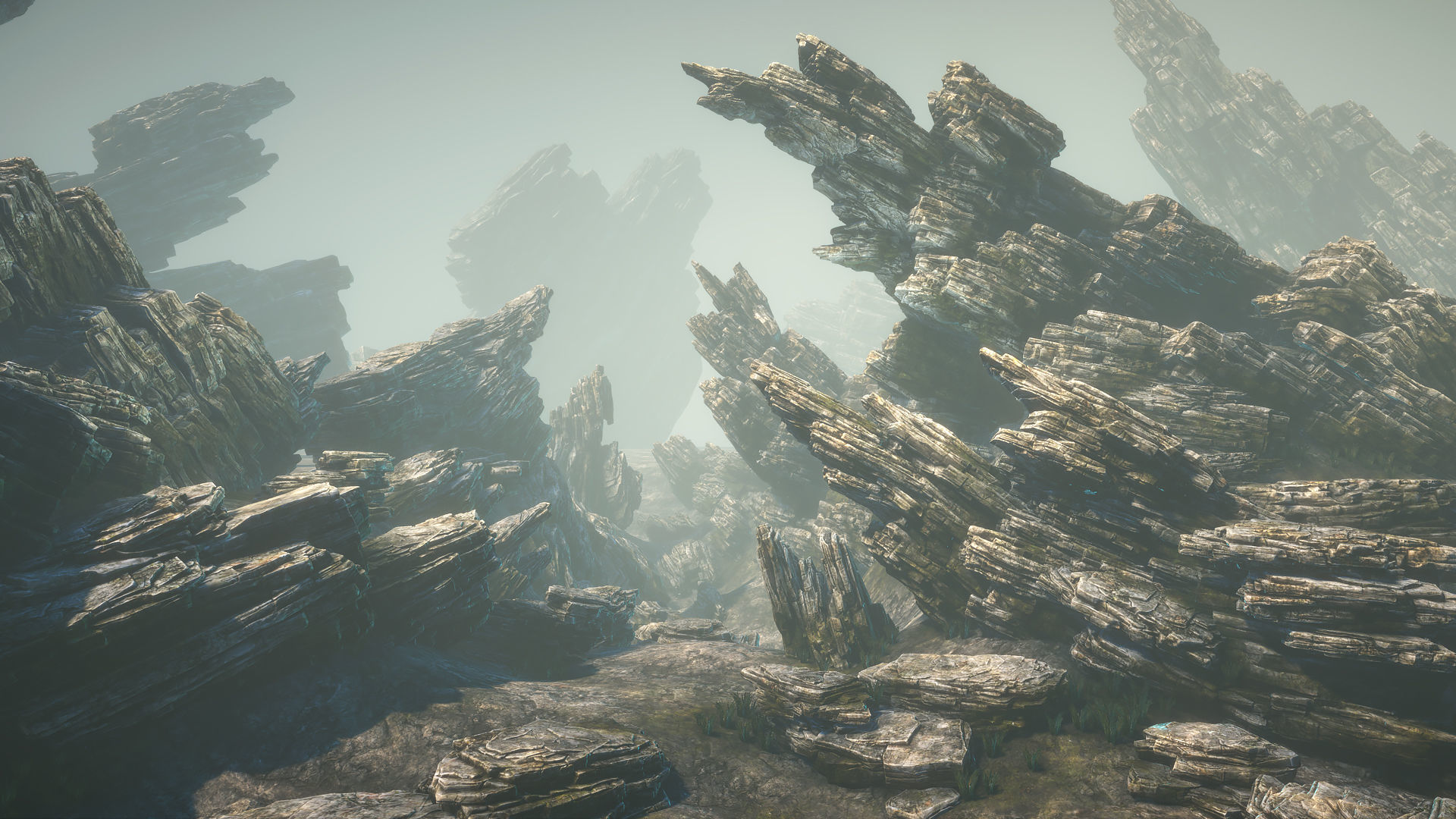 Sliced rocks Low-poly 3D model_5