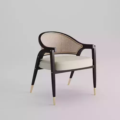 Qi DiningChair Low-poly 3D model