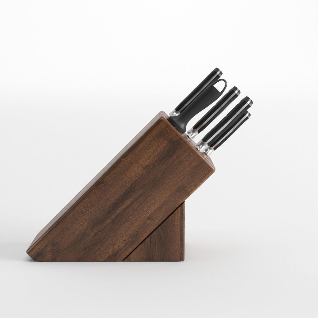 WMF Knife Block Low-poly 3D model_4