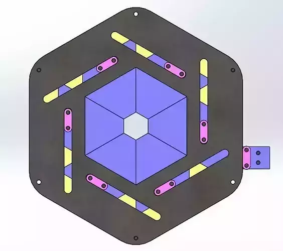 Sliding Iris mechanical-hexagon with center hole