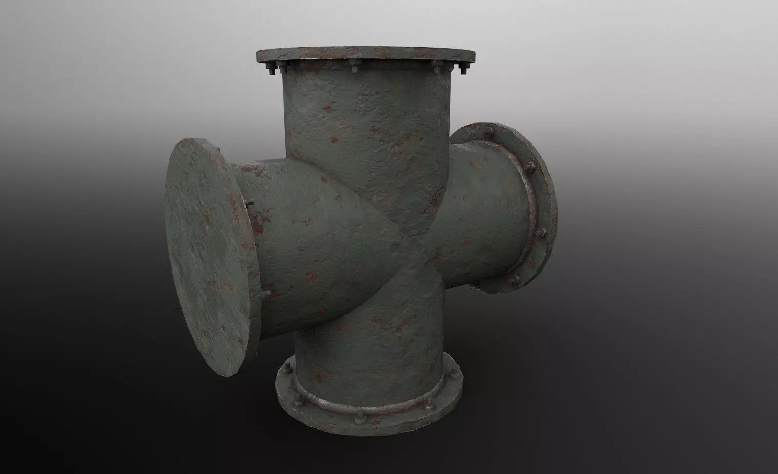 Juncao metal cross Free low-poly 3D model_0