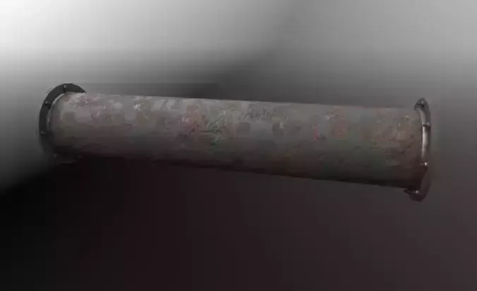 Pipeline pipe with rust