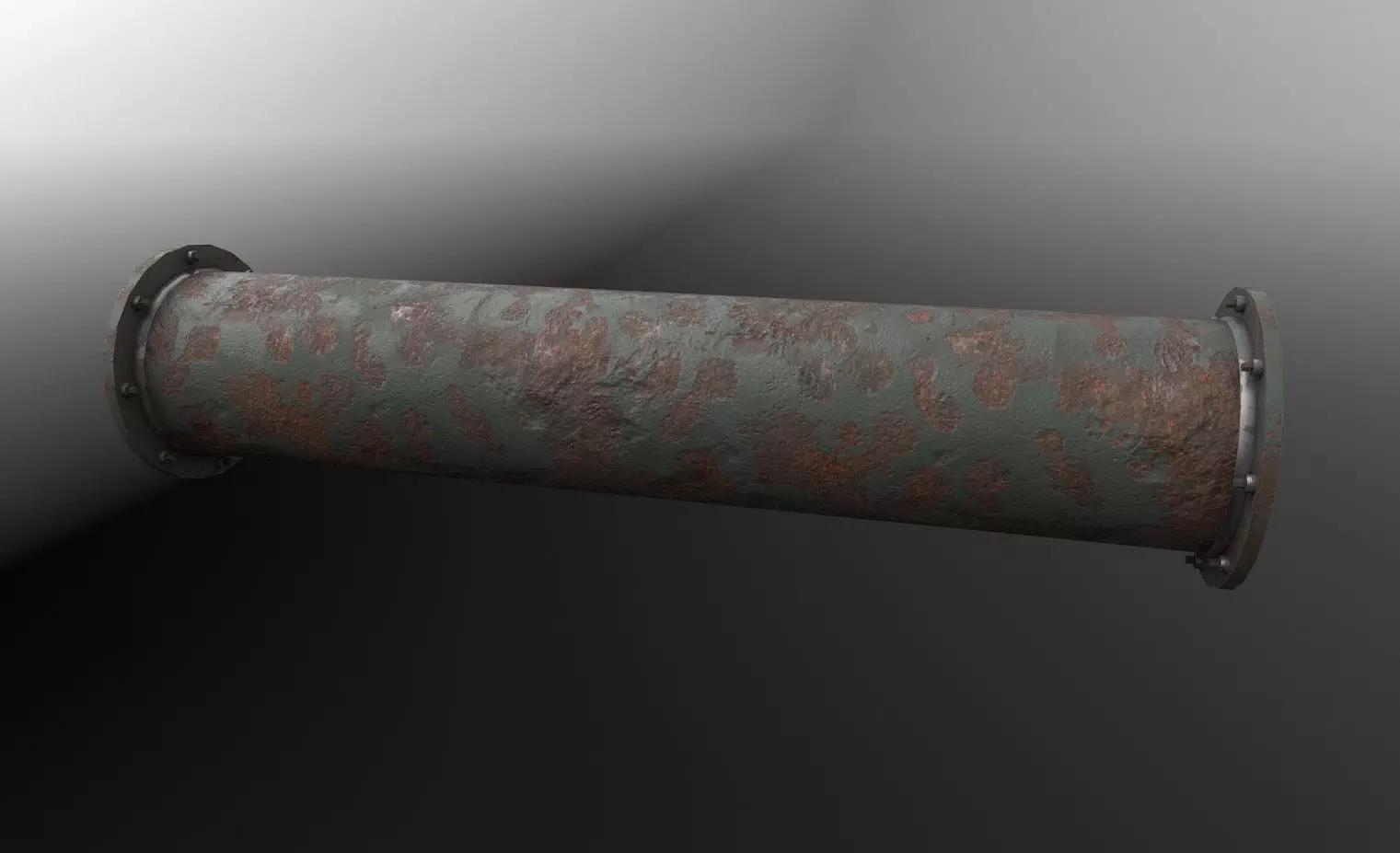 Pipeline pipe with rust Free low-poly 3D model