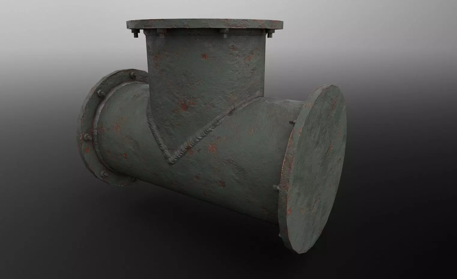 tejuncao old rusty pipe Free low-poly 3D model_0