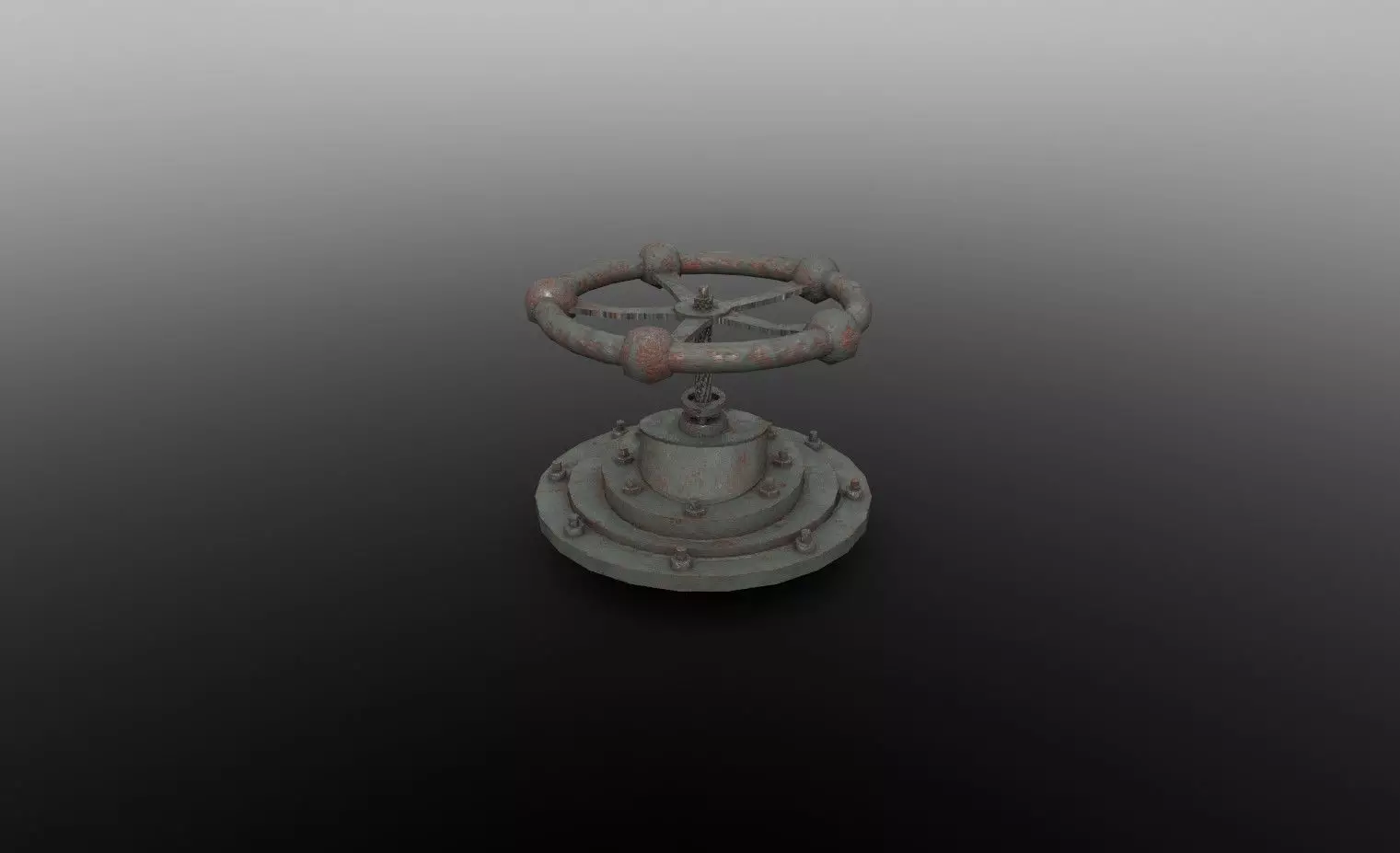 valve metal wheel Free low-poly 3D model