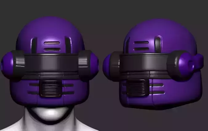 helmet high poly sculpt 3d printable 