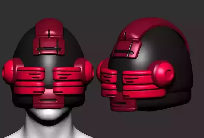 helmet high poly sculpt 3d printable 