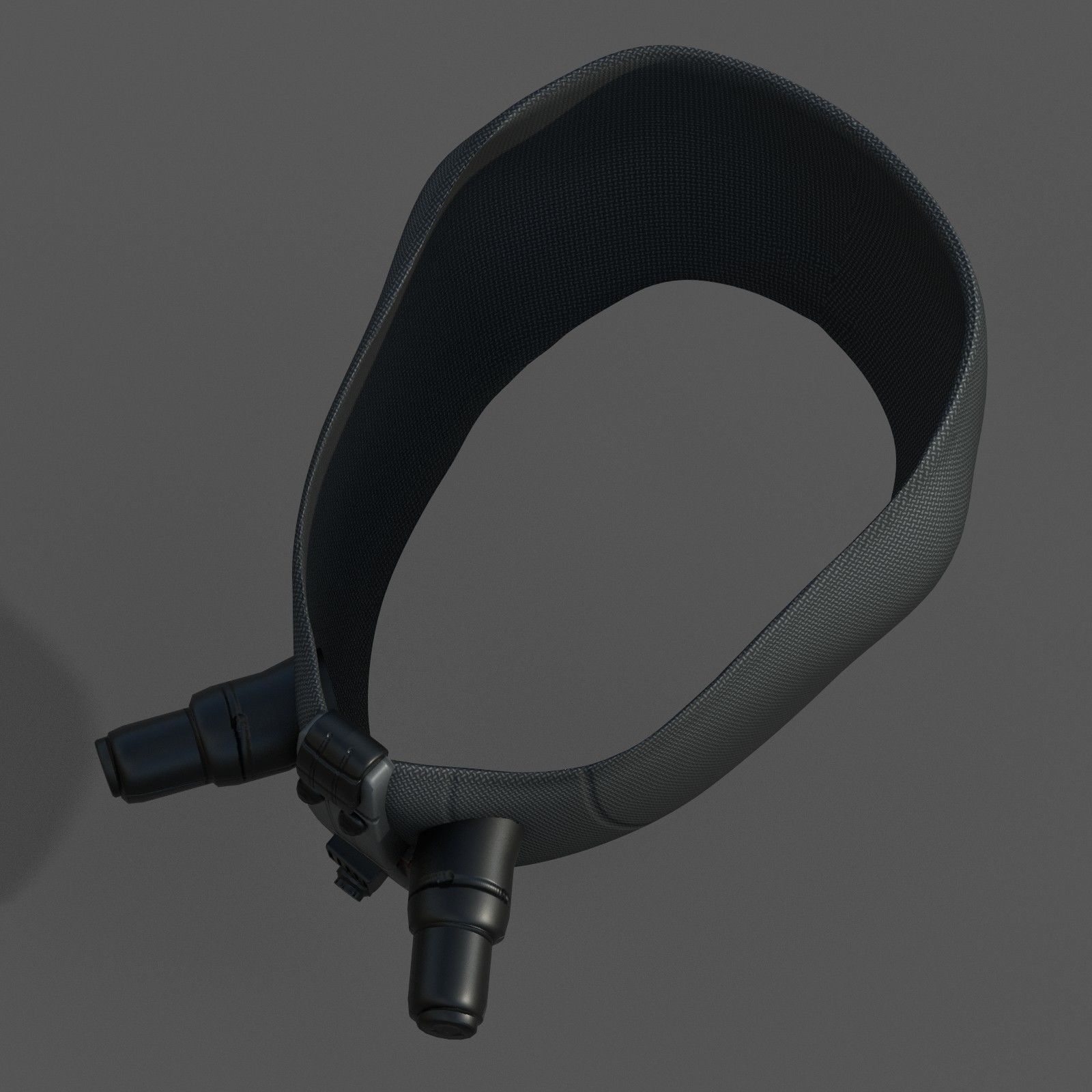 Gas mask respirator scifi futuristic Low-poly 3D model_7