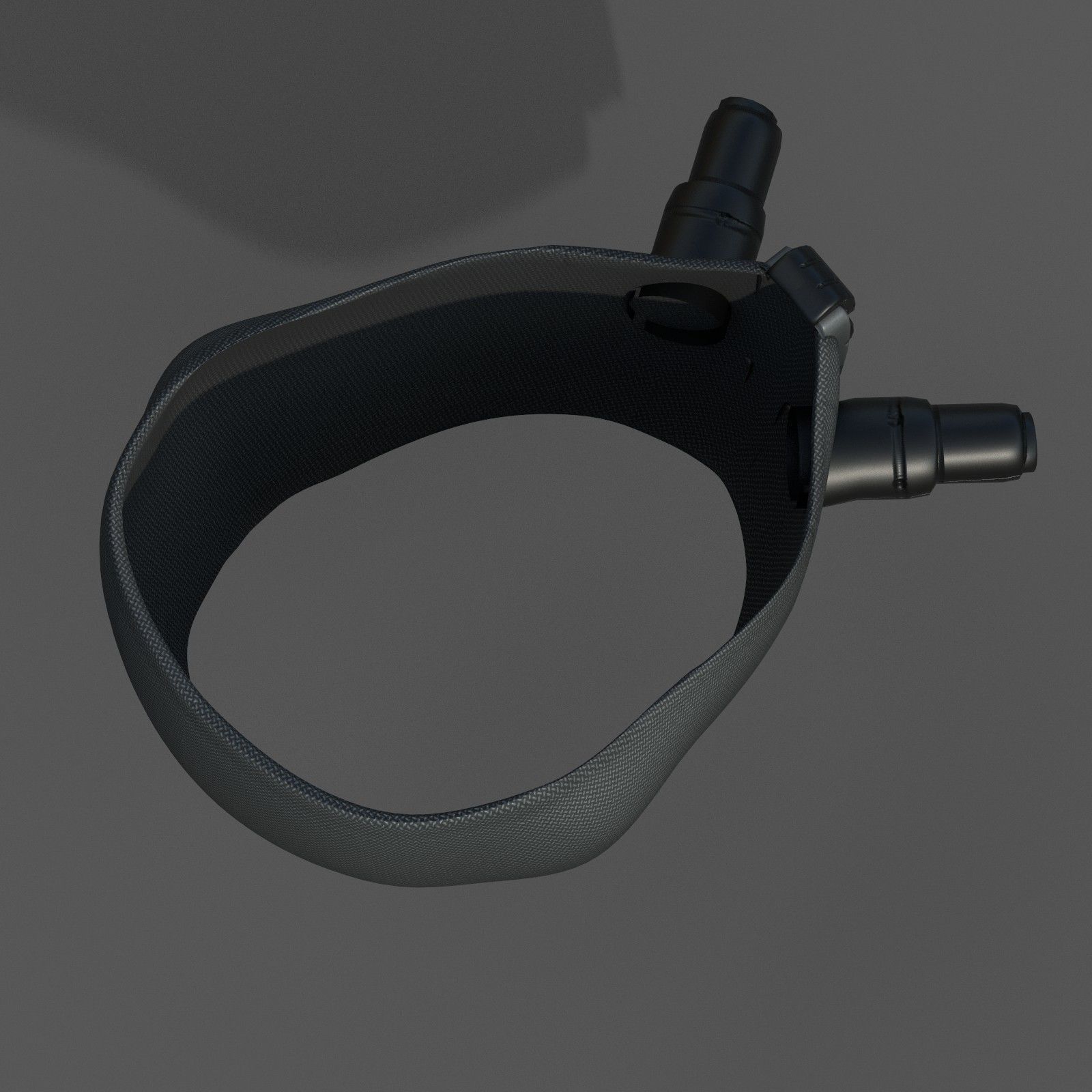 Gas mask respirator scifi futuristic Low-poly 3D model_6