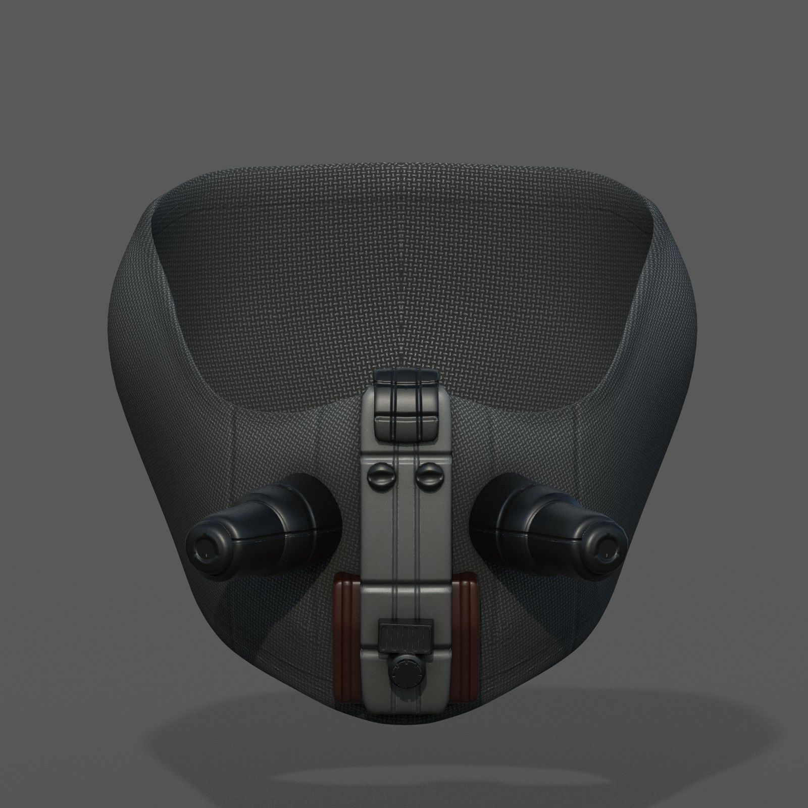 Gas mask respirator scifi futuristic Low-poly 3D model_9