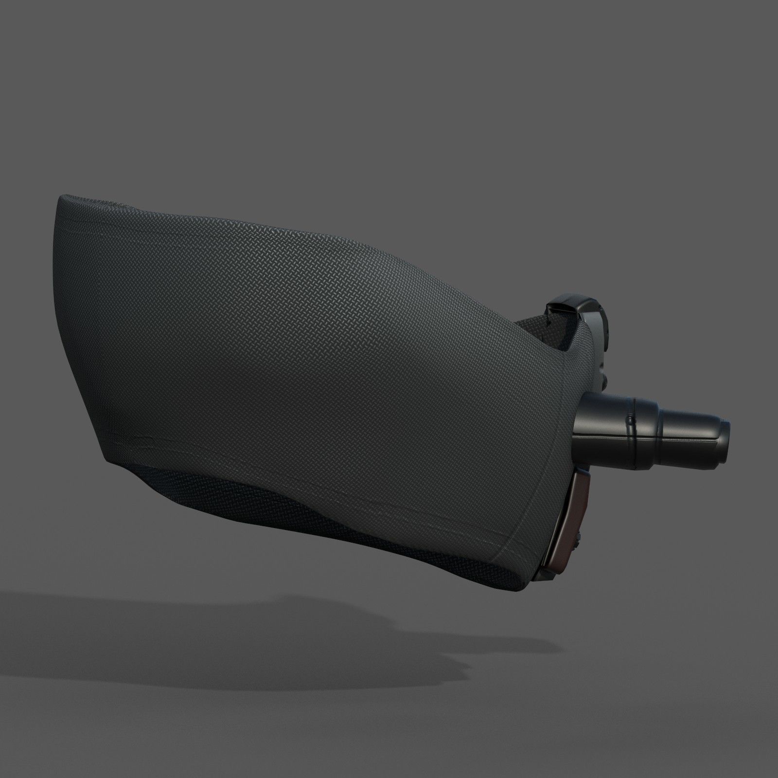 Gas mask respirator scifi futuristic Low-poly 3D model_2