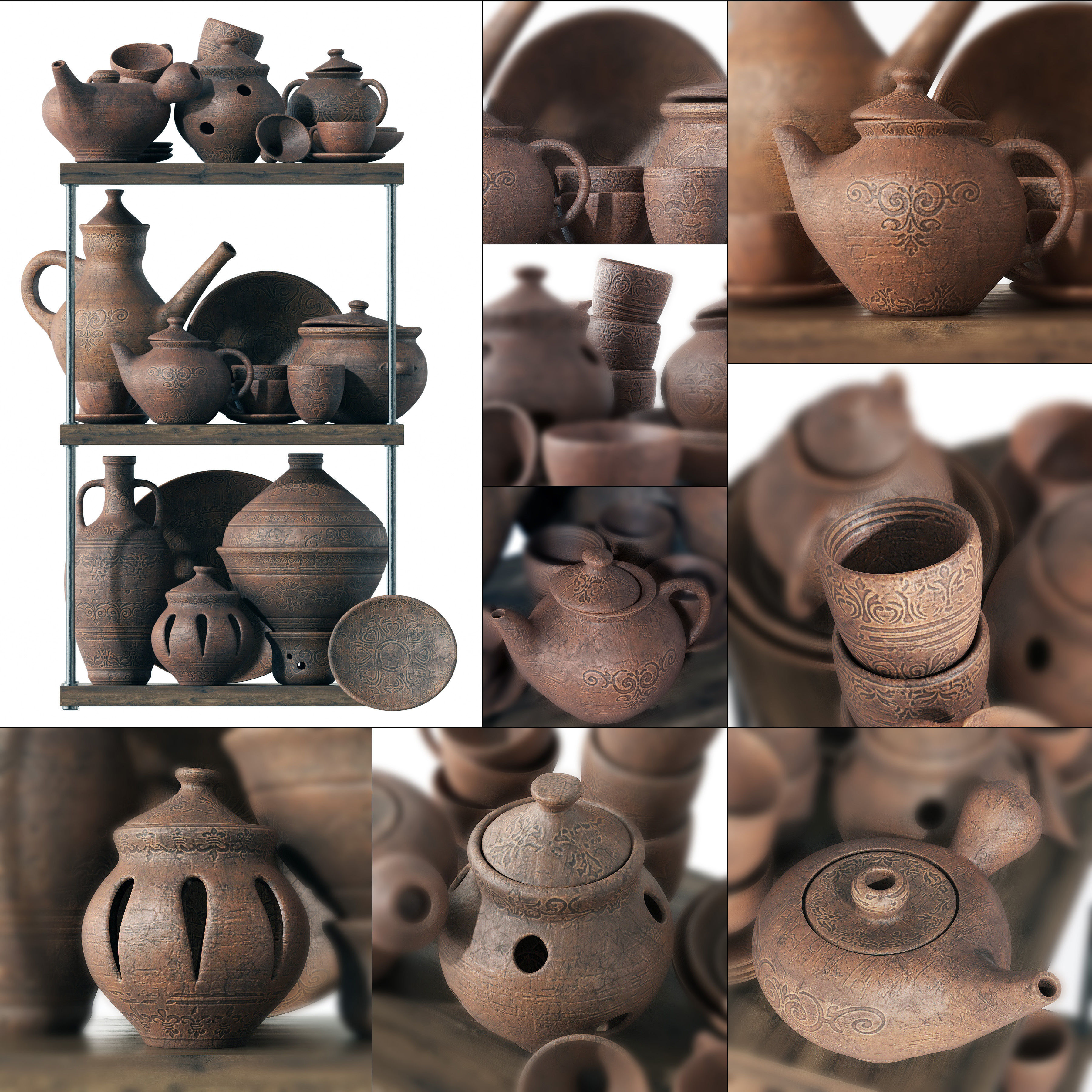 Dishes clay rack n11