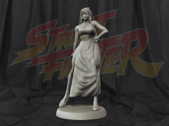 Chun Li Street fighter 3d print figurine 3D print model
