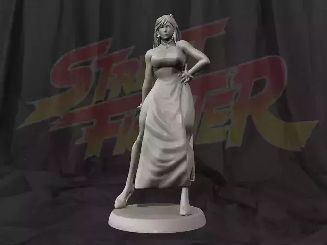 Chun Li Street fighter 3d print figurine 3D print model