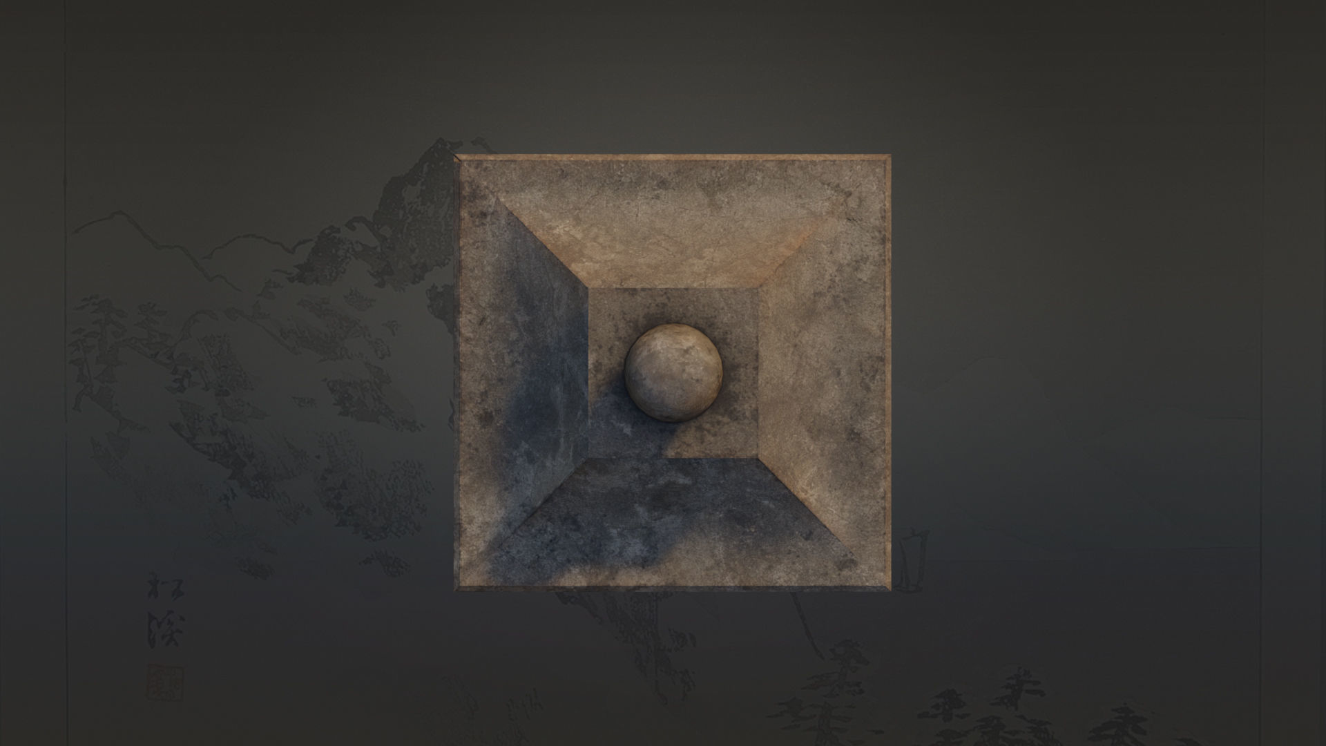 4 Japanese Shinto Stone Lanterns-Toro Lantern PBR-4 versions Low-poly 3D model_39