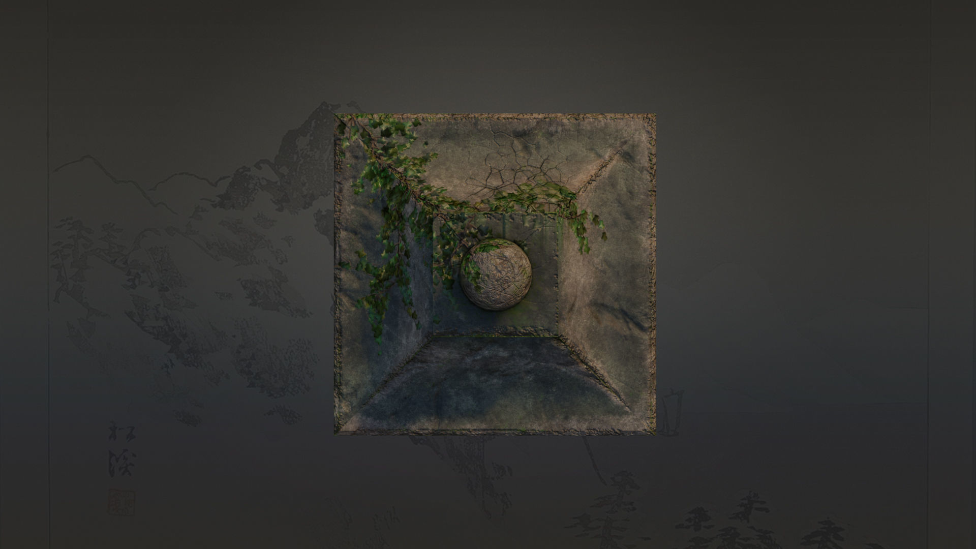 4 Japanese Shinto Stone Lanterns-Toro Lantern PBR-4 versions Low-poly 3D model_41