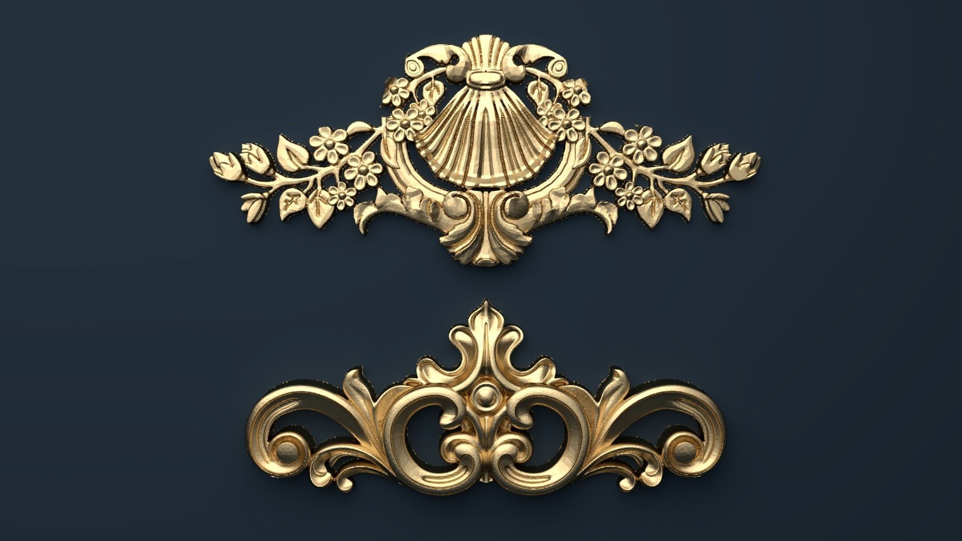 Classic decor ornament v-3D model06 3D model_2