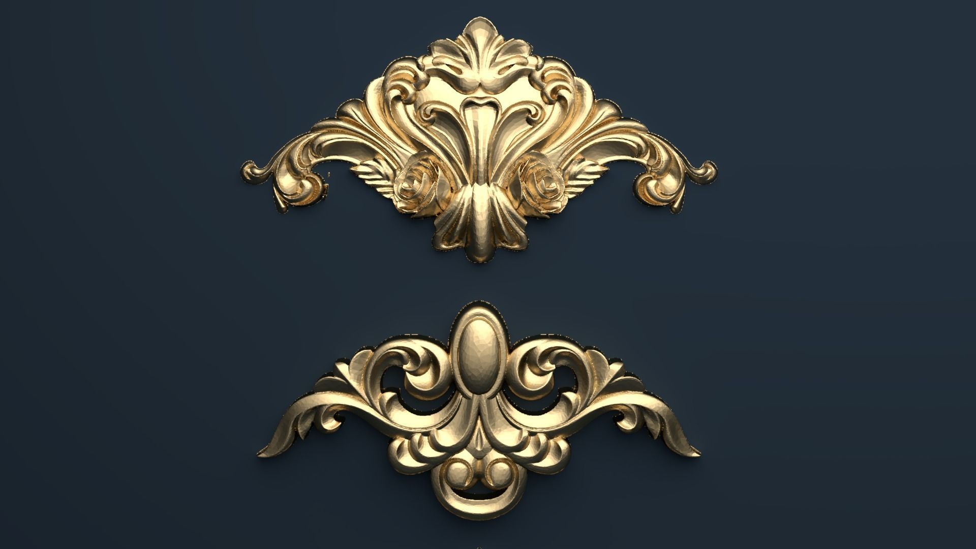 Classic decor ornament v-3D model06 3D model_1