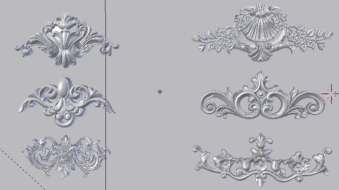 Classic decor ornament v-3D model06 3D model_4