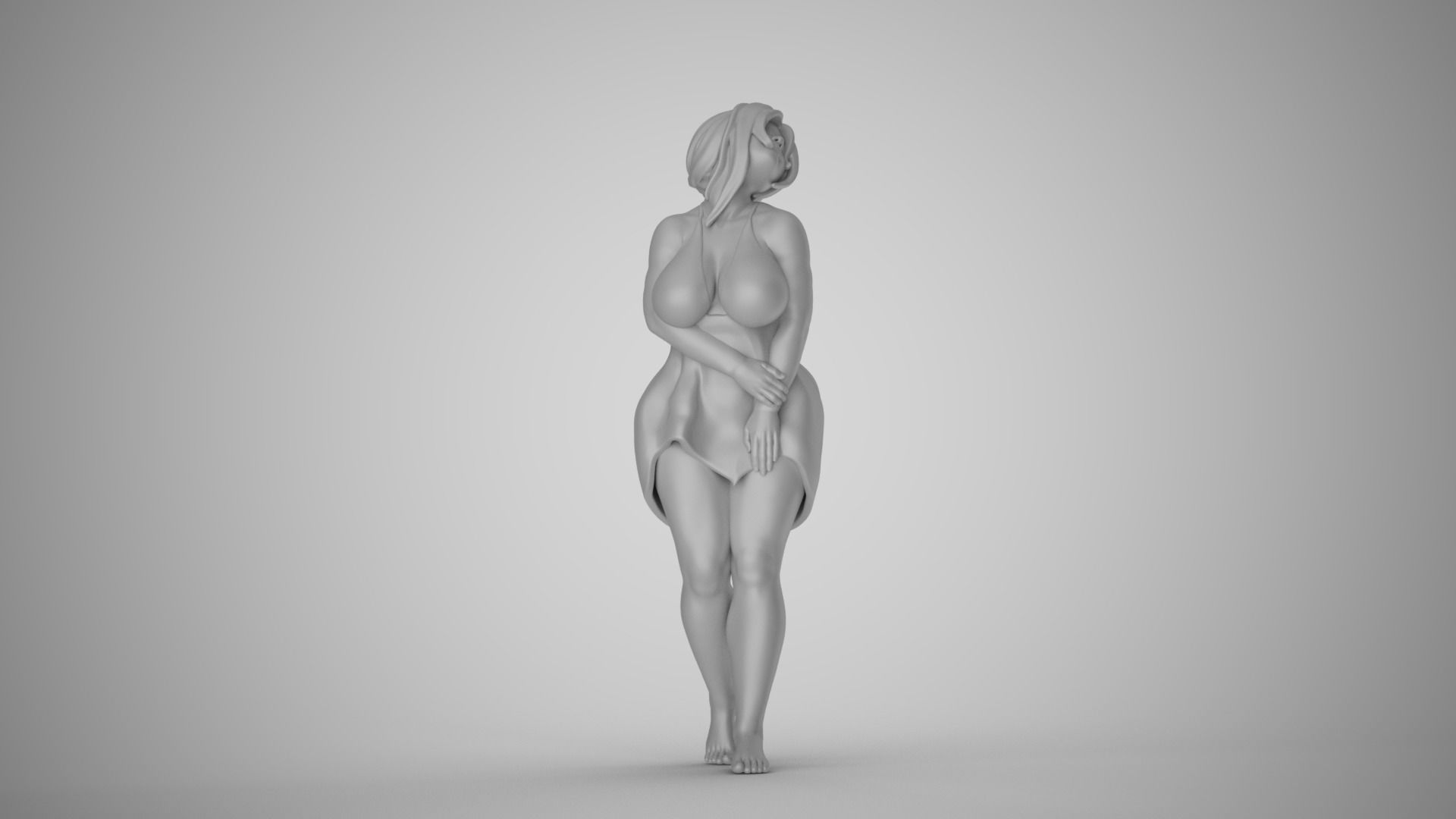 Curvaceous Girl 3D print model_3
