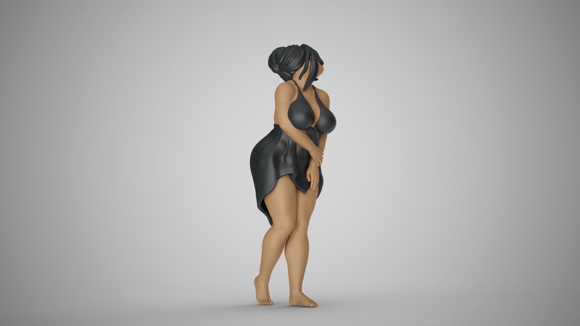 Curvaceous Girl 3D print model_5