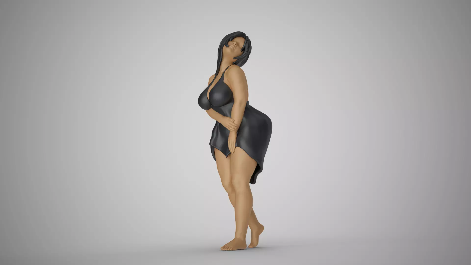 Curvaceous Girl 3D print model_0