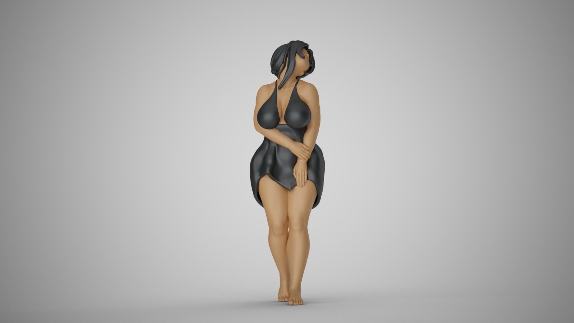 Curvaceous Girl 3D print model_4
