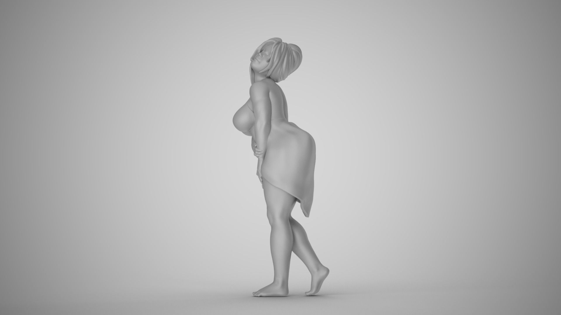 Curvaceous Girl 3D print model_1