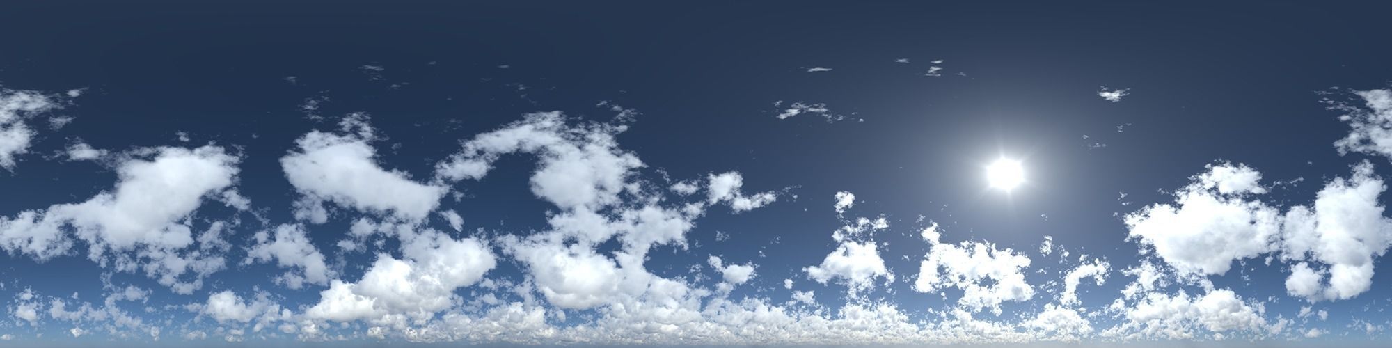 Skydome HDR - Blue Sky Cumulus - 1 Texture_4
